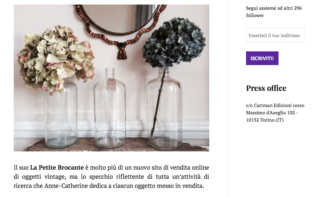 "La Petite Brocante is a carousel full of colours and poetry" Cecilia, Romanticodaristrutturare
