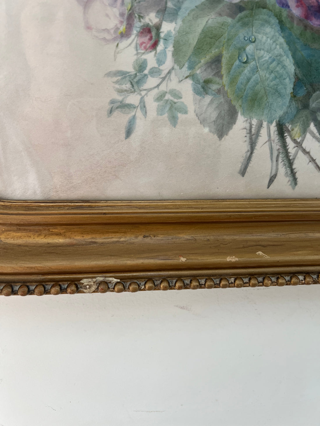 Adèle LALLEMAND - Aquarelle - 1861 (livraison avec assurance incluse)