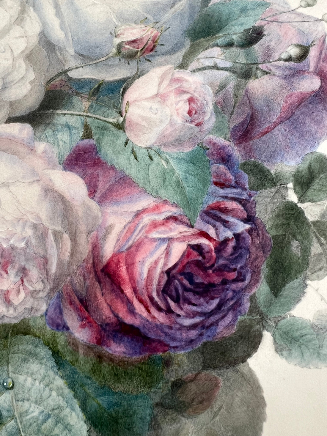 Adèle LALLEMAND - Aquarelle - 1861 (livraison avec assurance incluse)