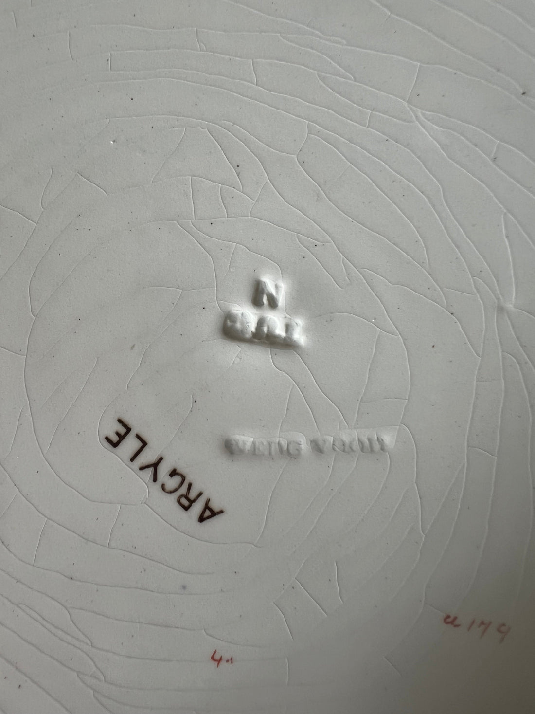 Quatre assiettes Wedgwood Argyle fin XIXème