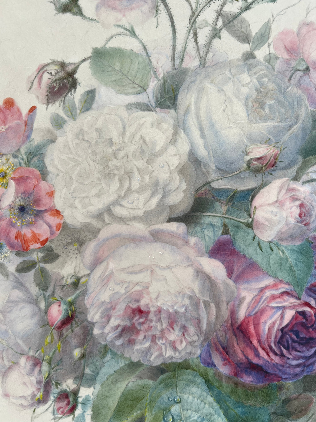 Adèle LALLEMAND - Aquarelle - 1861 (livraison avec assurance incluse)