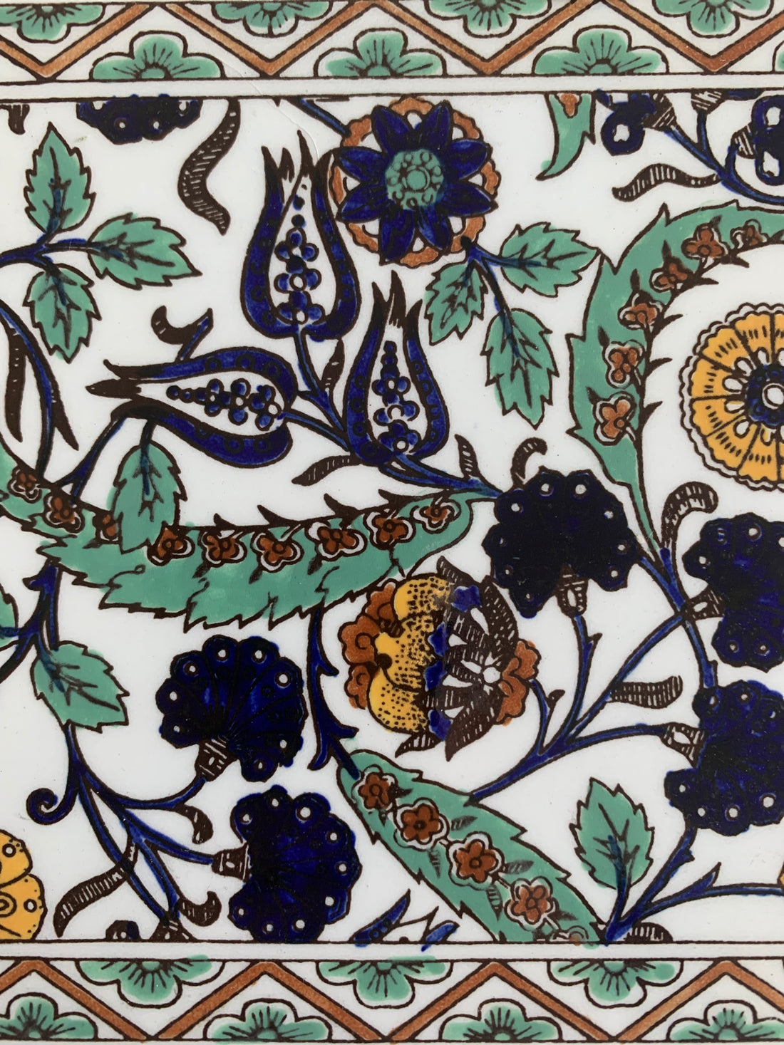 Paire de carreaux décoratifs - sous-verres Gien