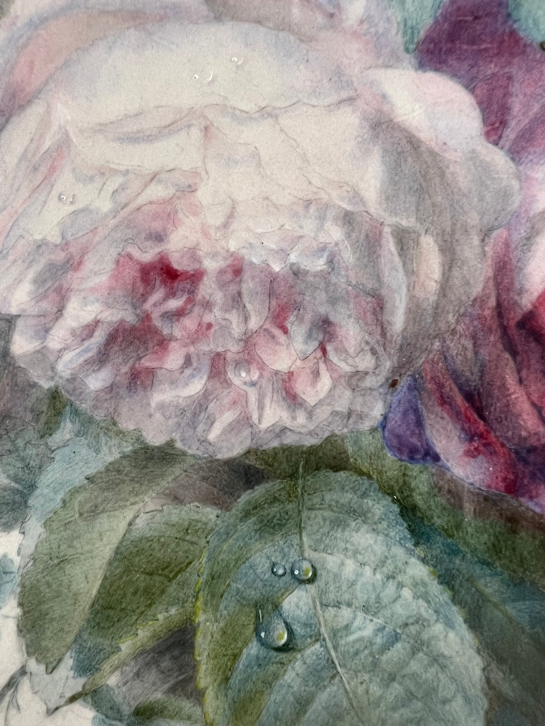 Adèle LALLEMAND - Aquarelle - 1861 (livraison avec assurance incluse)