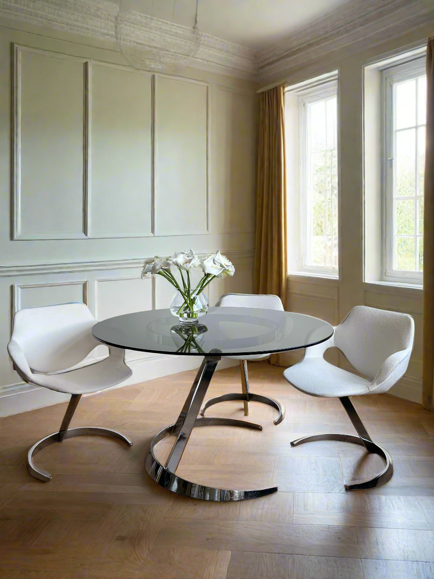 Table Boris Tabacoff et ses 4 chaises