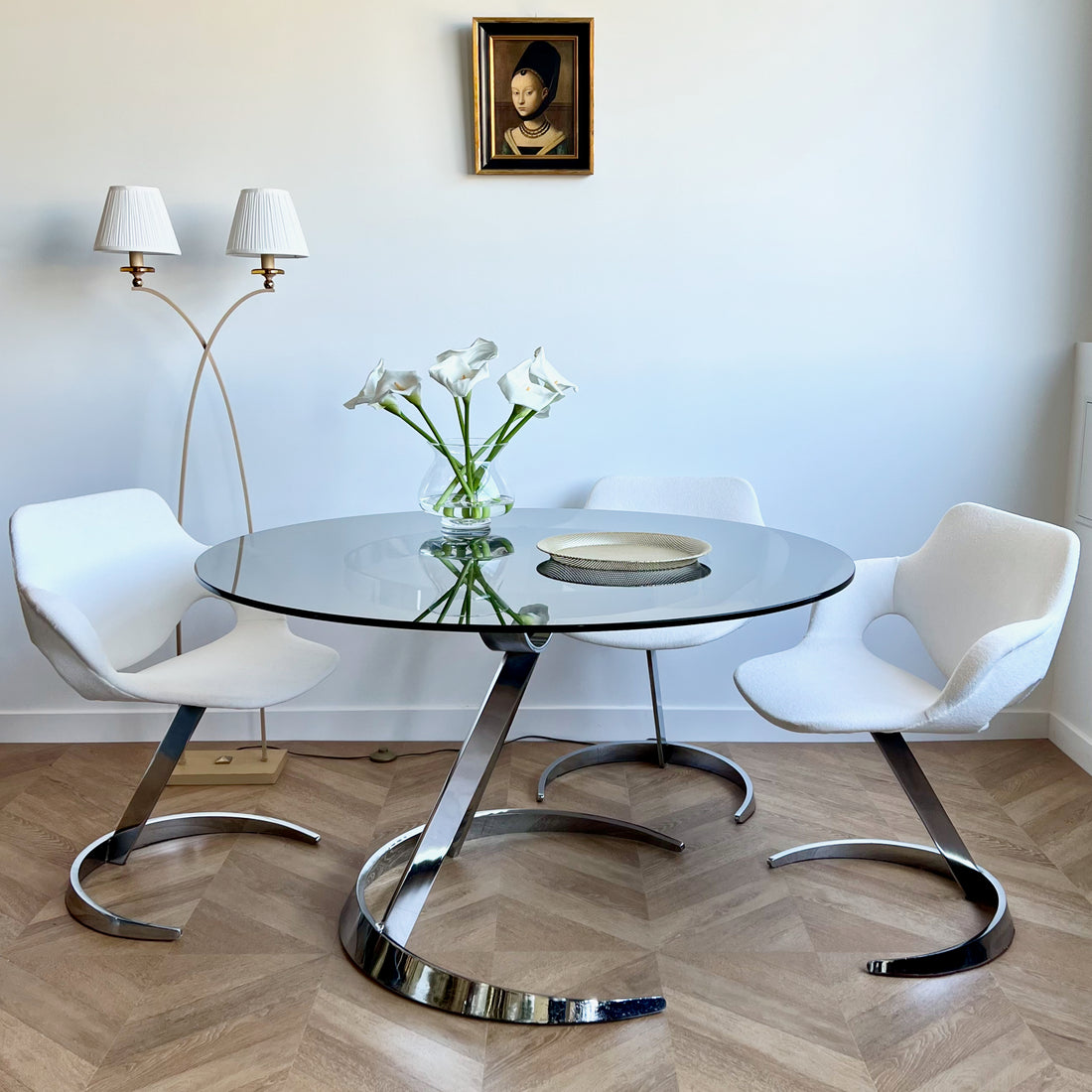 Table Boris Tabacoff et ses 4 chaises