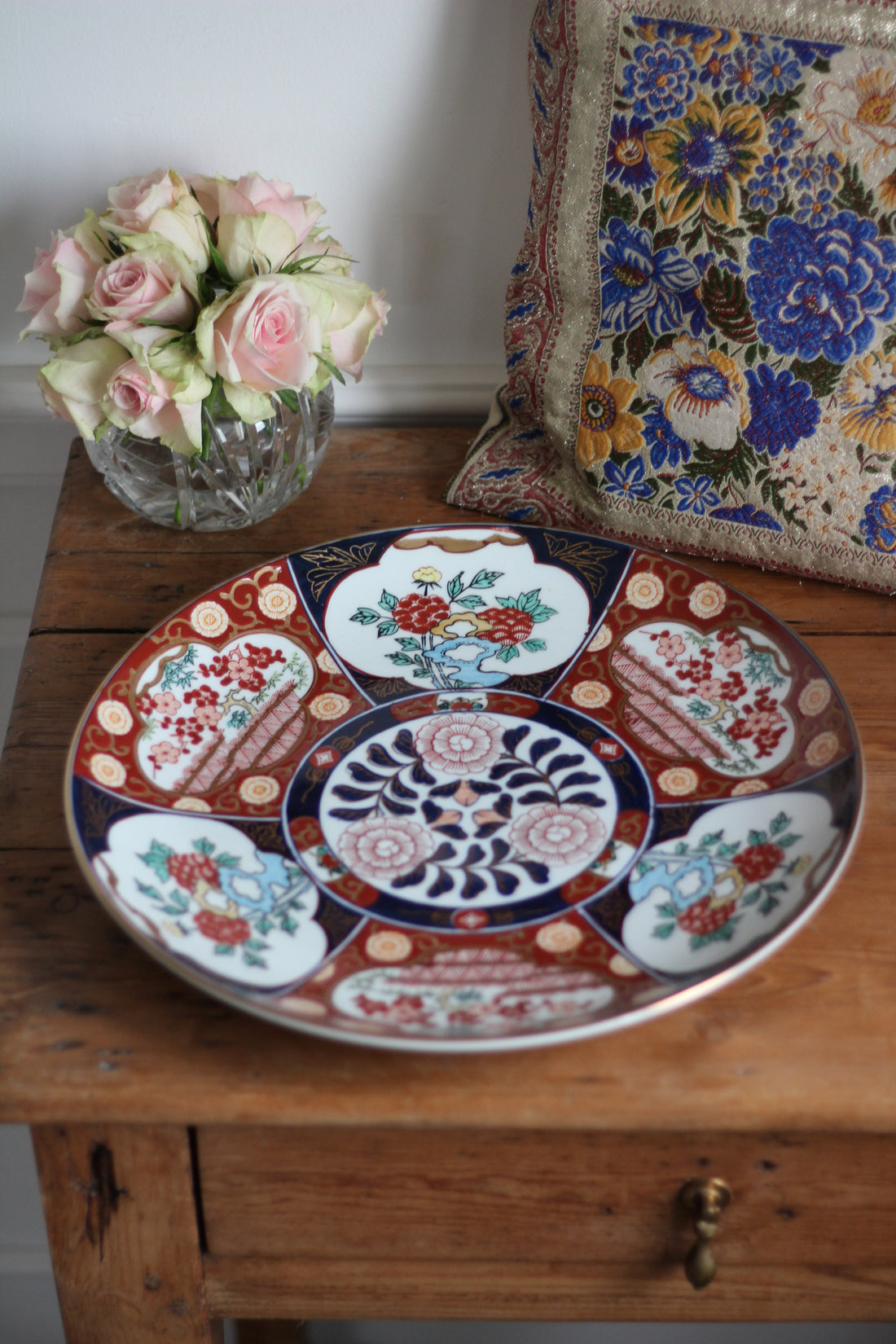 Grand plat Imari japonais fin XIXème