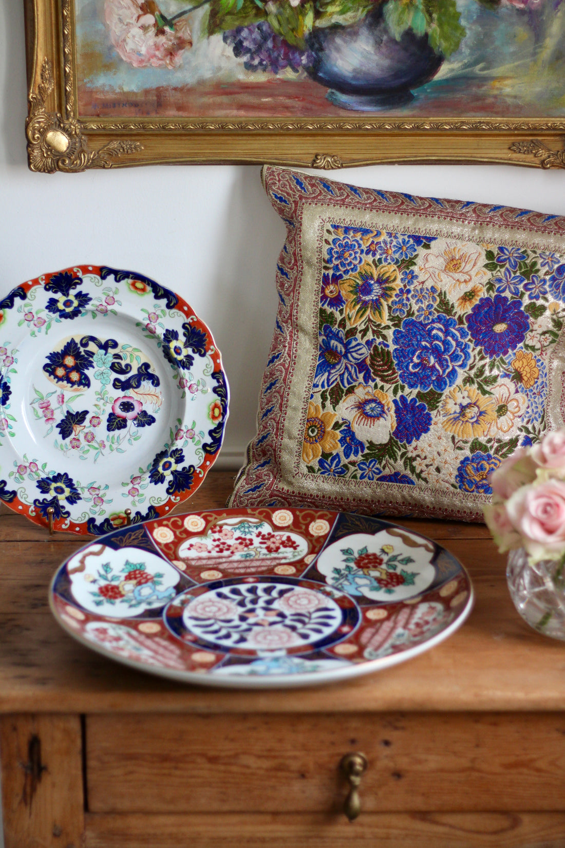 Grand plat Imari japonais fin XIXème