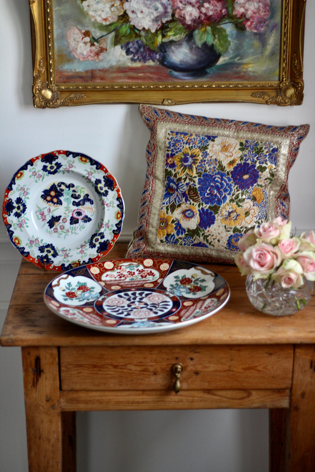 Grand plat Imari japonais fin XIXème