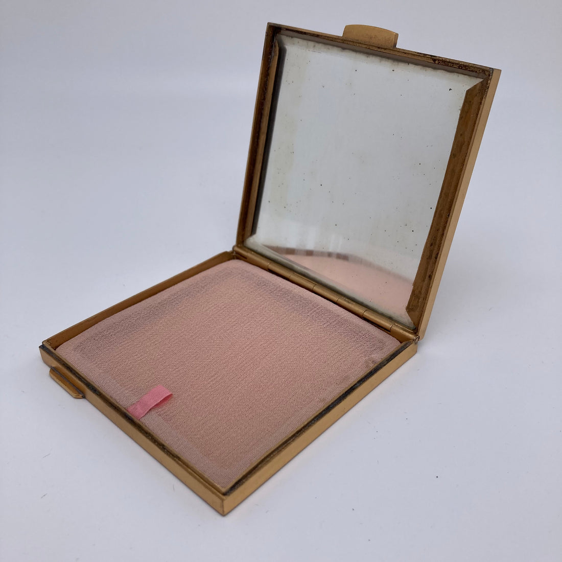 Poudrier miroir de sac en laiton 1940