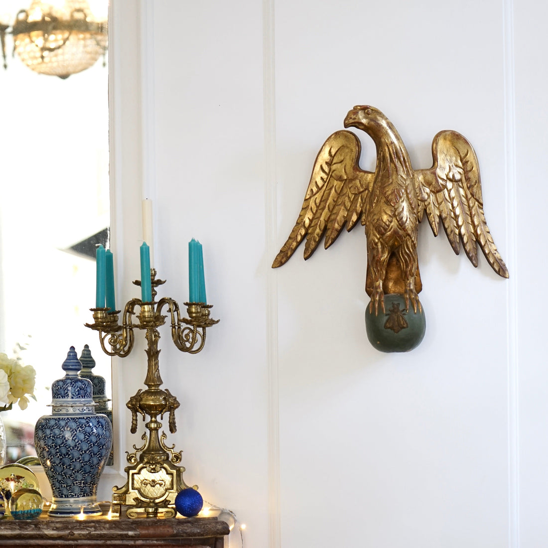 Paire d'aigles d'apparat du XIXème siècle