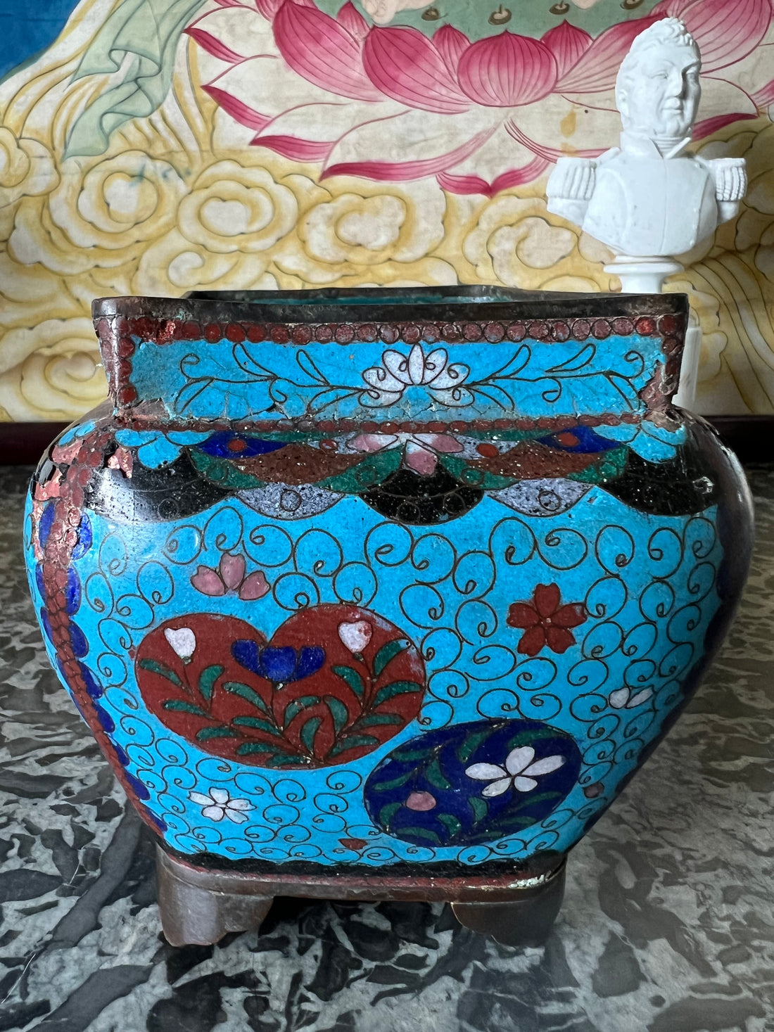 Brûle-parfum chinois XIXème cloisonné