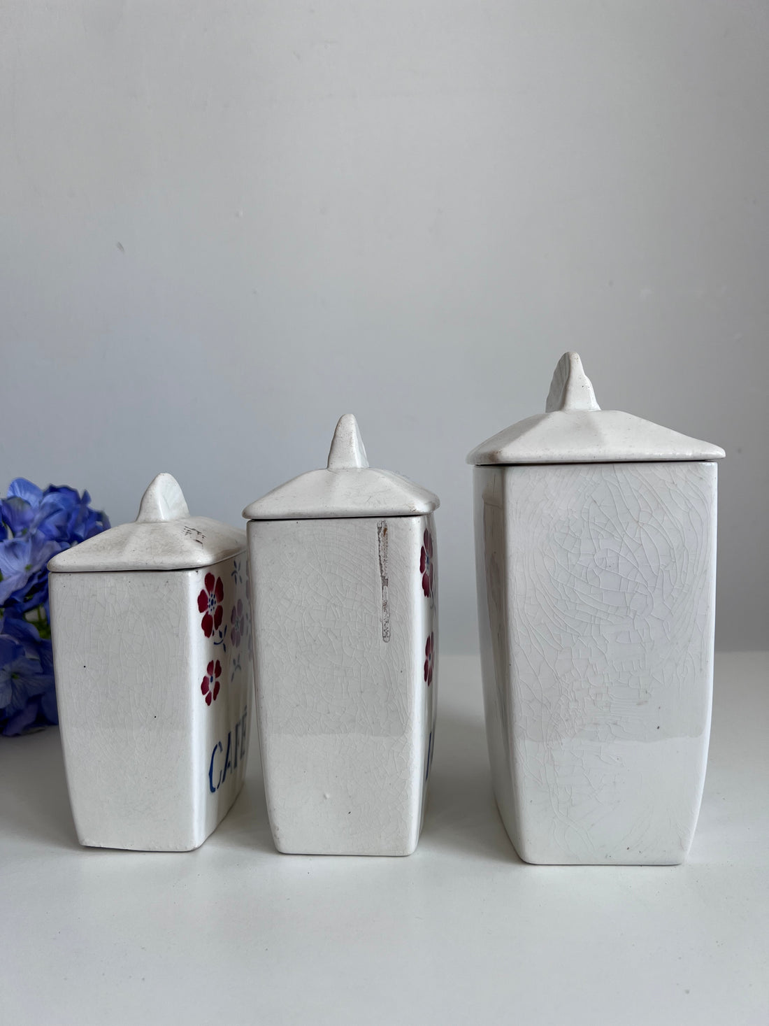 Série de 3 pots Art Déco 1930 - Céranord Saint Amand