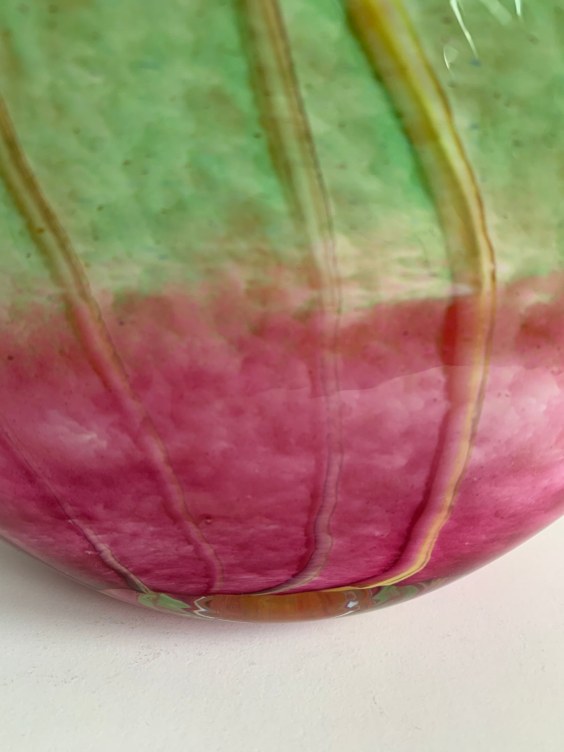 Vase en verre soufflé Frères Saba, Biot, 1992