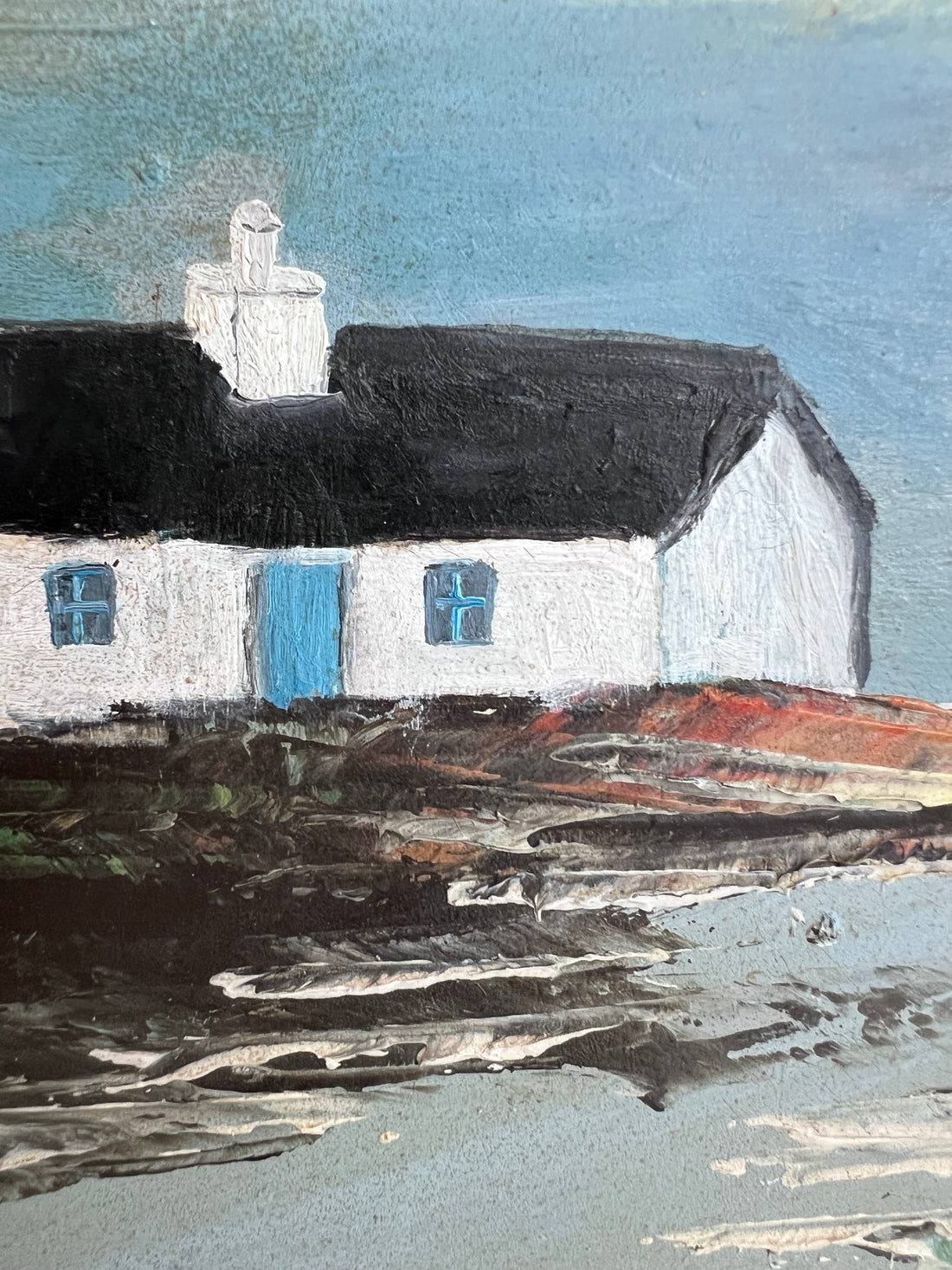 Petite marine bretonne - huile sur panneau