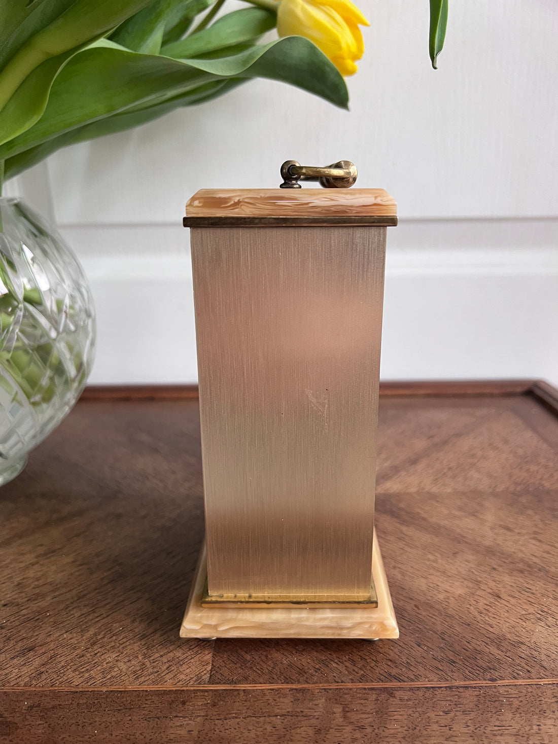 Horloge à poser Metamec 18 cm onyx - Angleterre - fin XXème