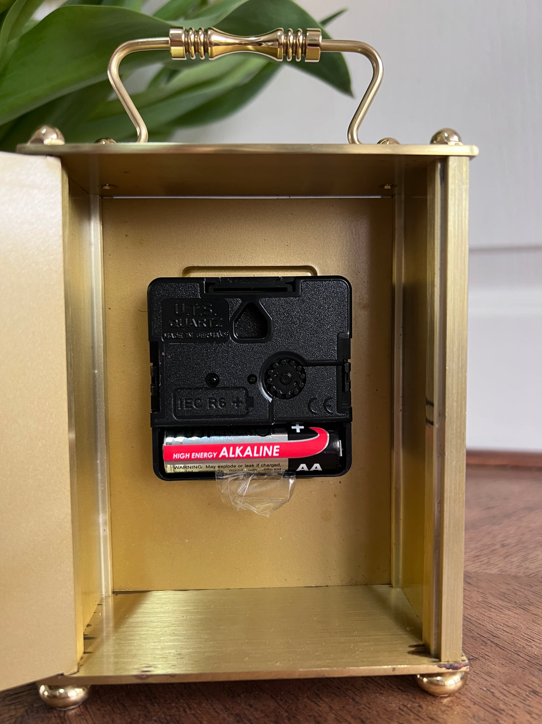 Horloge à poser 14 cm Blandford dorée - Angleterre - fin XXème