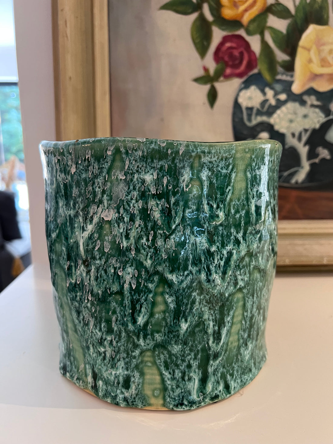 Cache pot en céramique vert - Angleterre