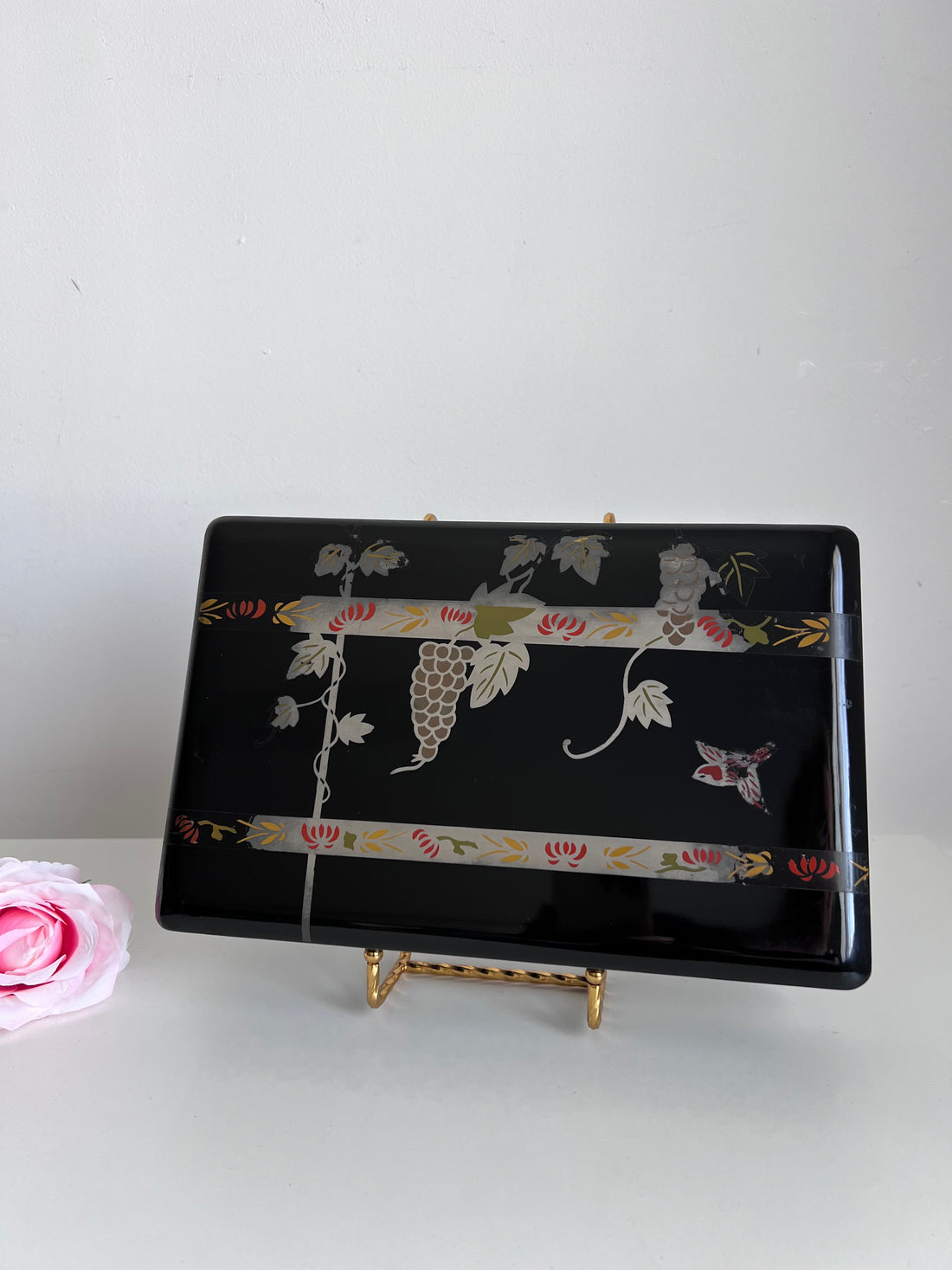 Paire de boîtes laquées gigognes Art Déco - Japon - 1950