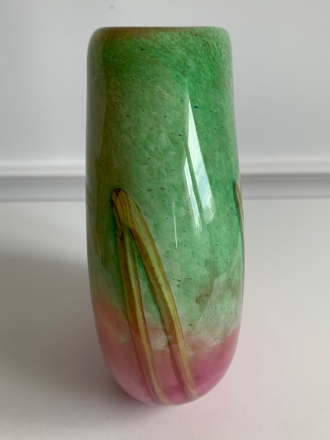 Vase en verre soufflé Frères Saba, Biot, 1992