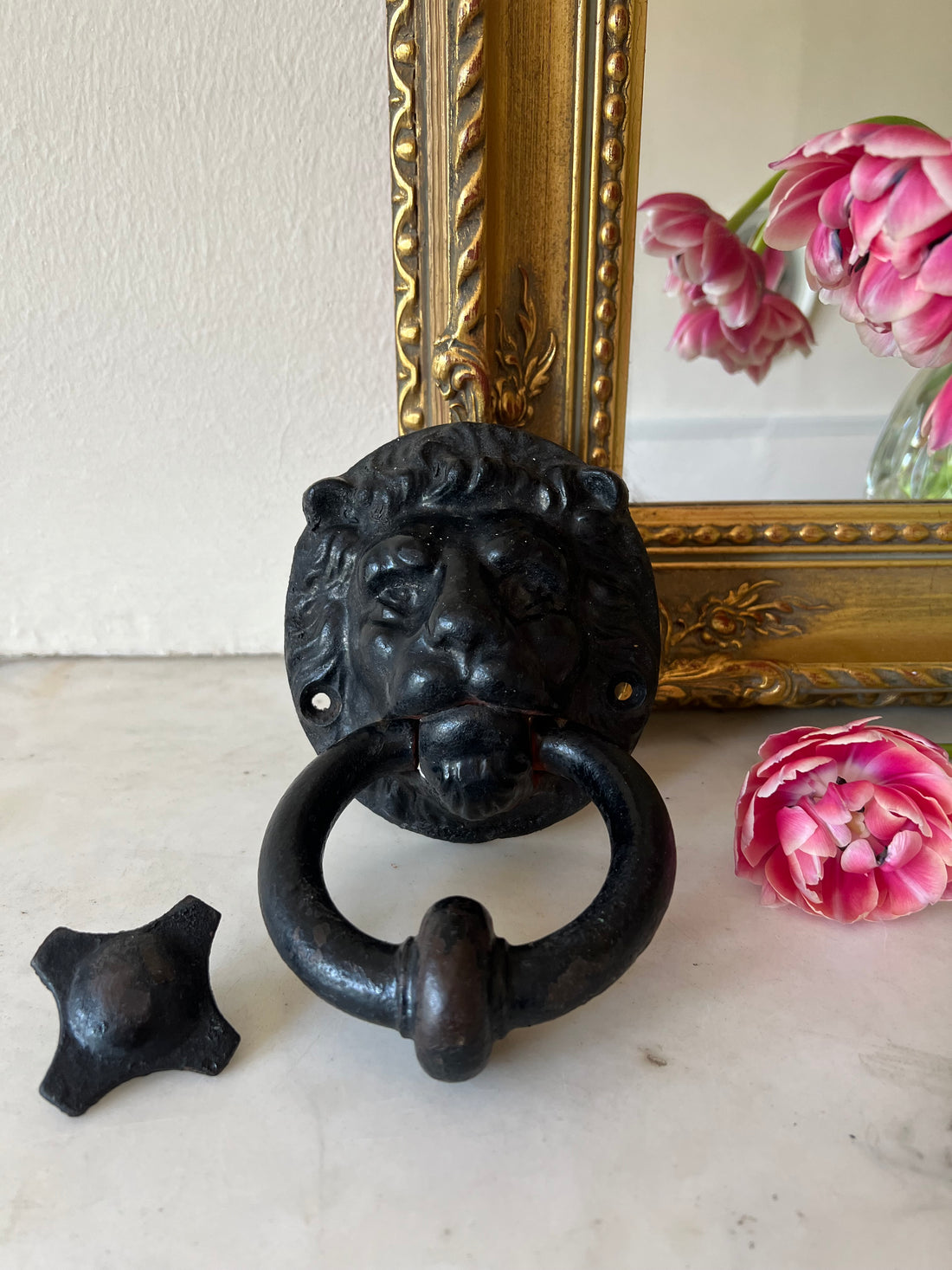 Heurtoir de porte lion anglais en fonte