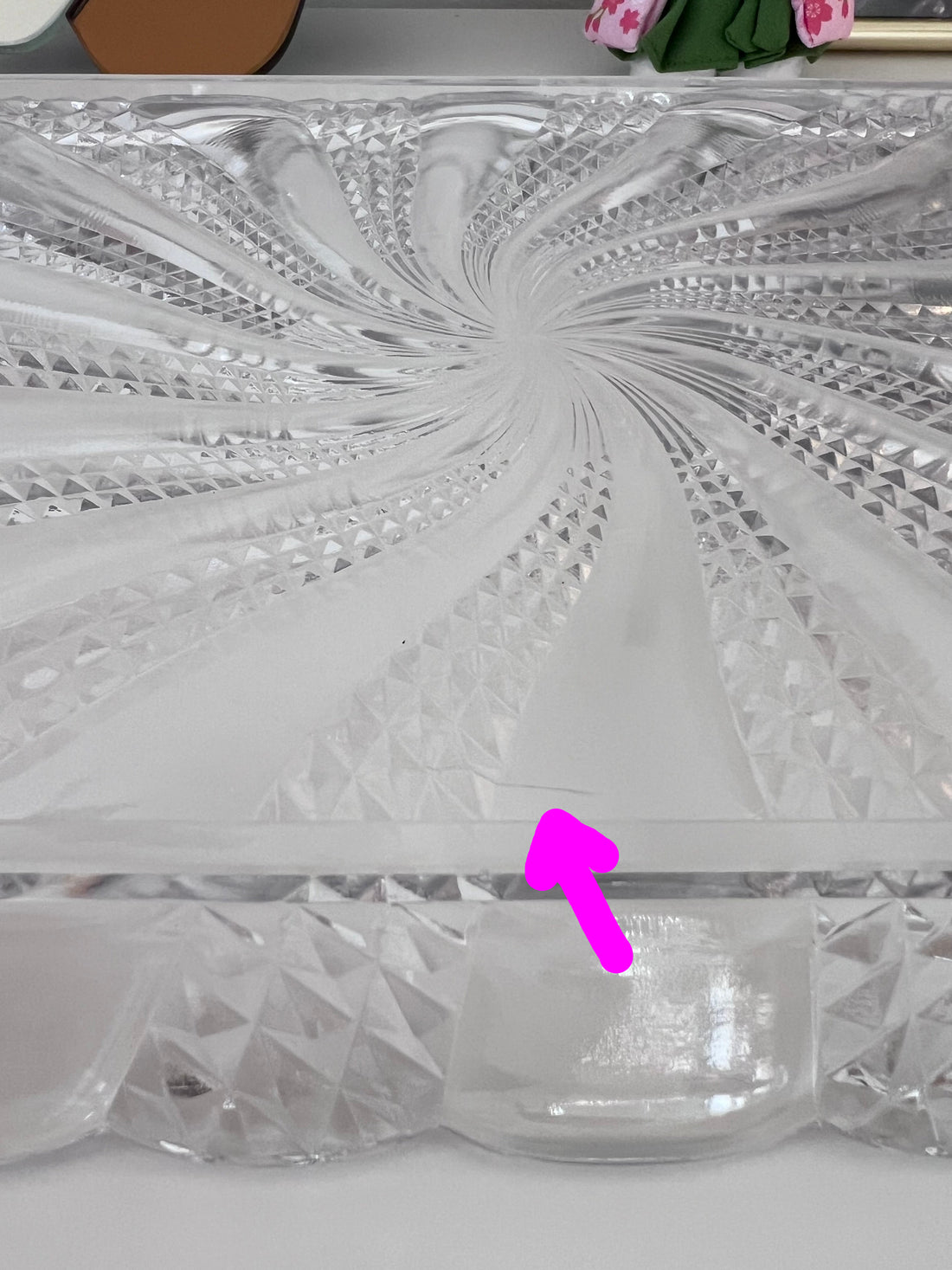 Plateau de présentation Baccarat début XXème