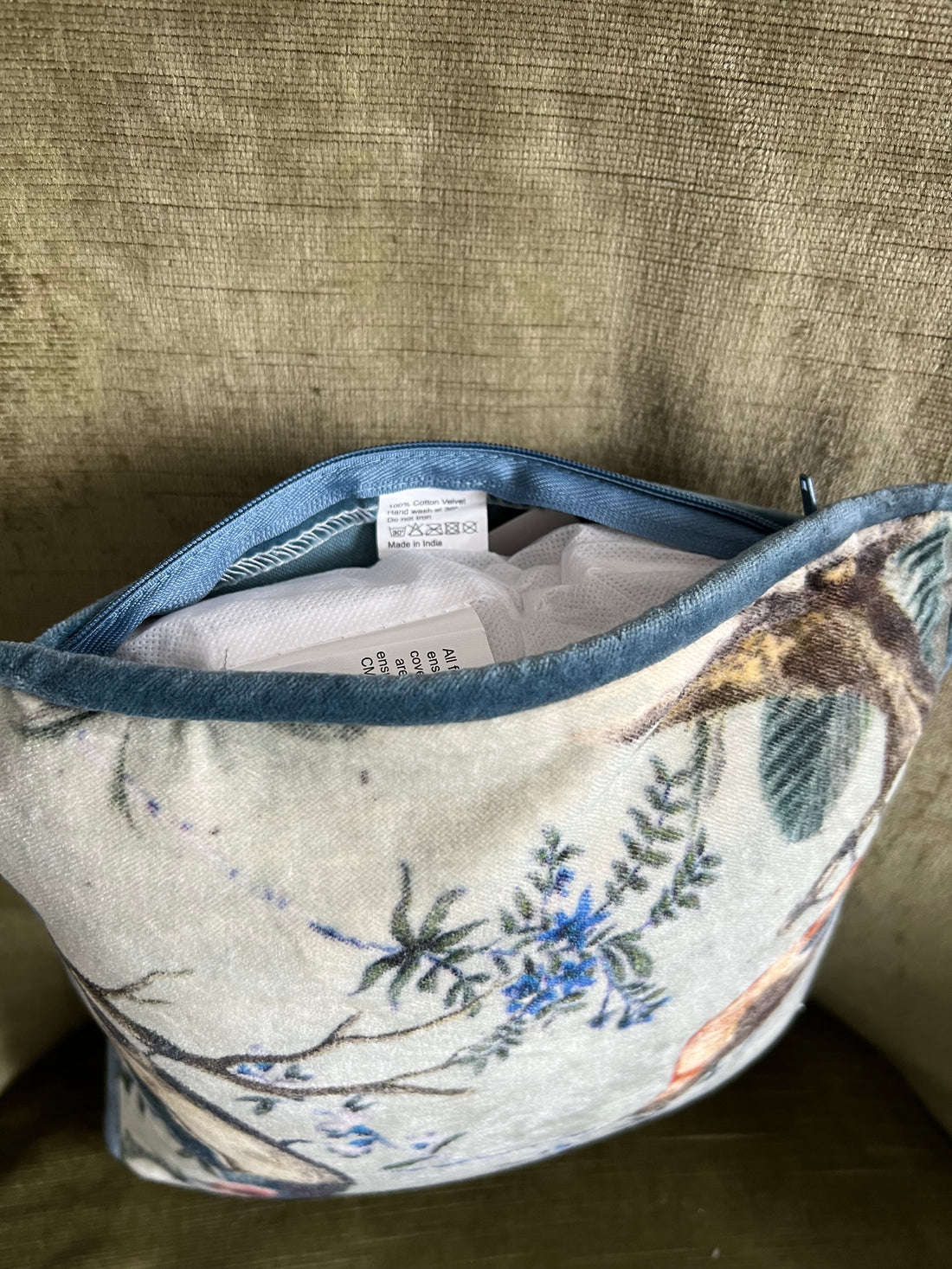 Petit coussin chinoiserie velours
