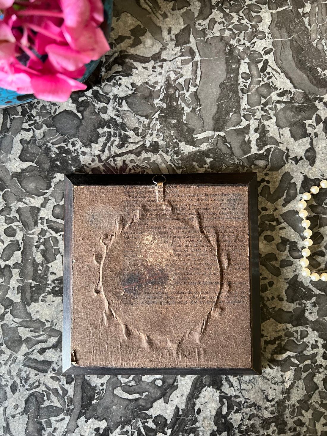 Médaillon sentimental aux cheveux fin XVIIIème