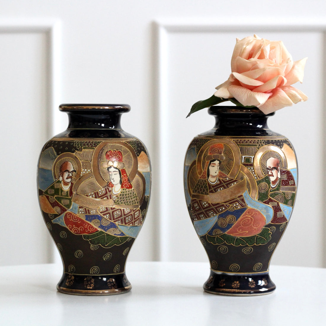 Paire de vases japonais Satsuma 1930