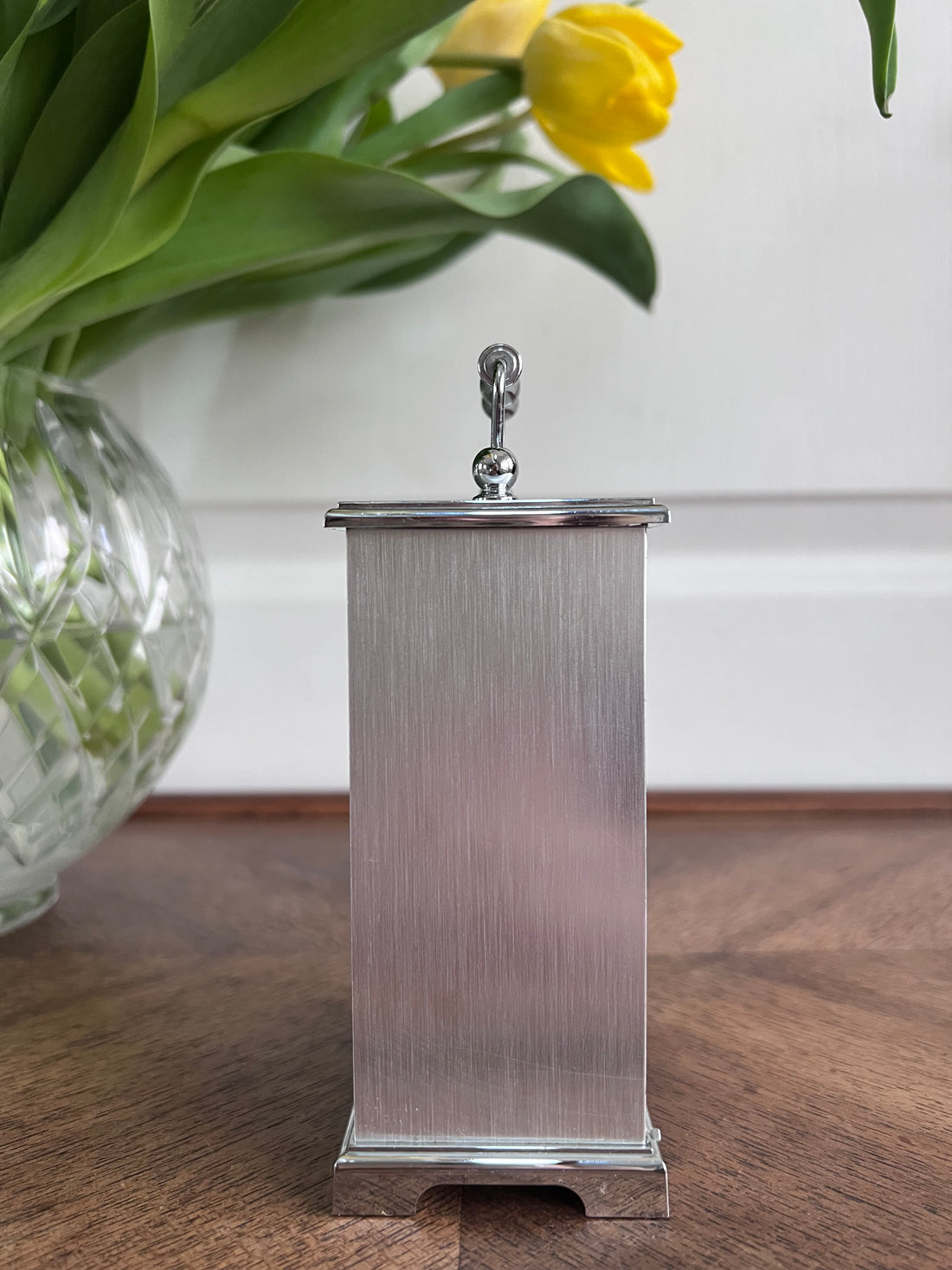 Horloge à poser Metamec 13 cm argent - Angleterre - fin XXème