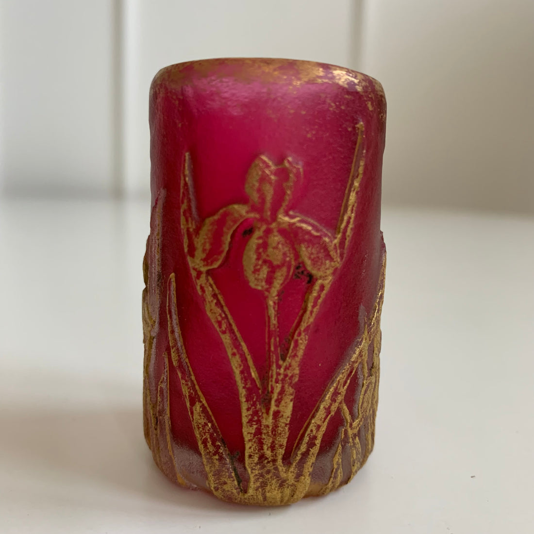 Vase miniature Daum Nancy aux iris