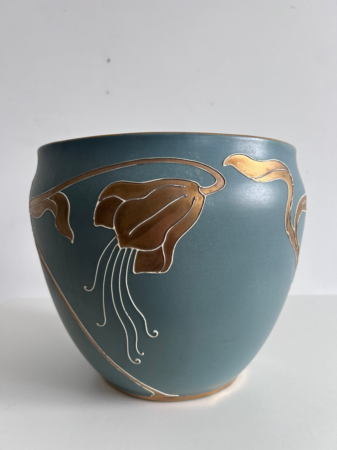 Cache-pot 1900 Sarreguemines - Art Nouveau