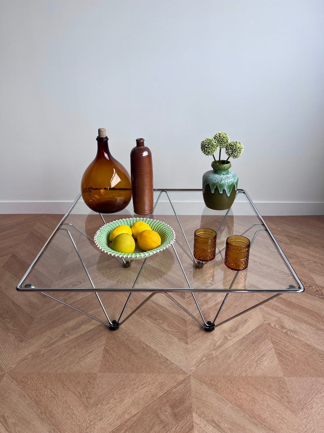 Table basse verre et métal (livraison incluse France et Belgique)