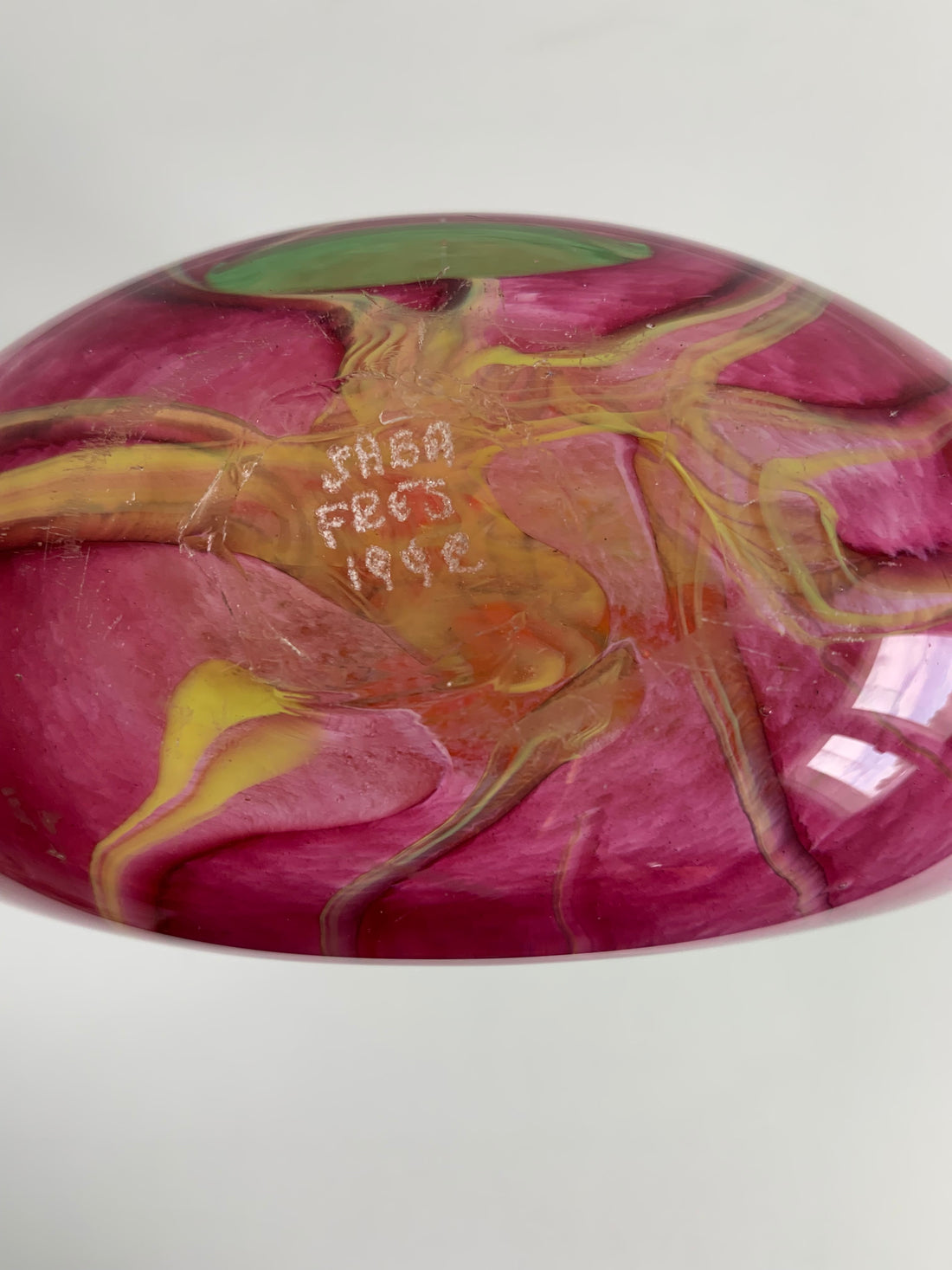 Vase en verre soufflé Frères Saba, Biot, 1992