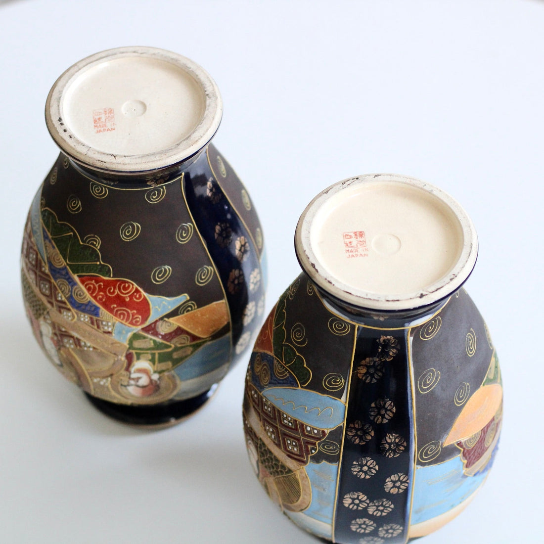 Vraie paire de vases japonais Satsuma 1930