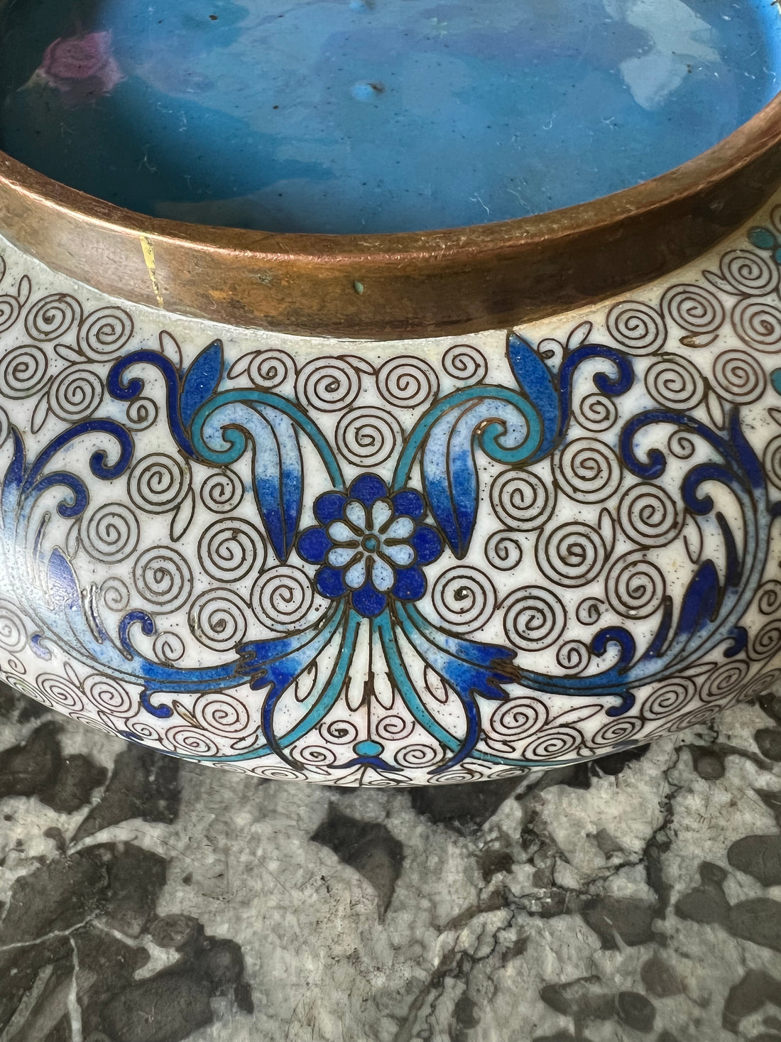Coupe chinoise XIXème cloisonnée