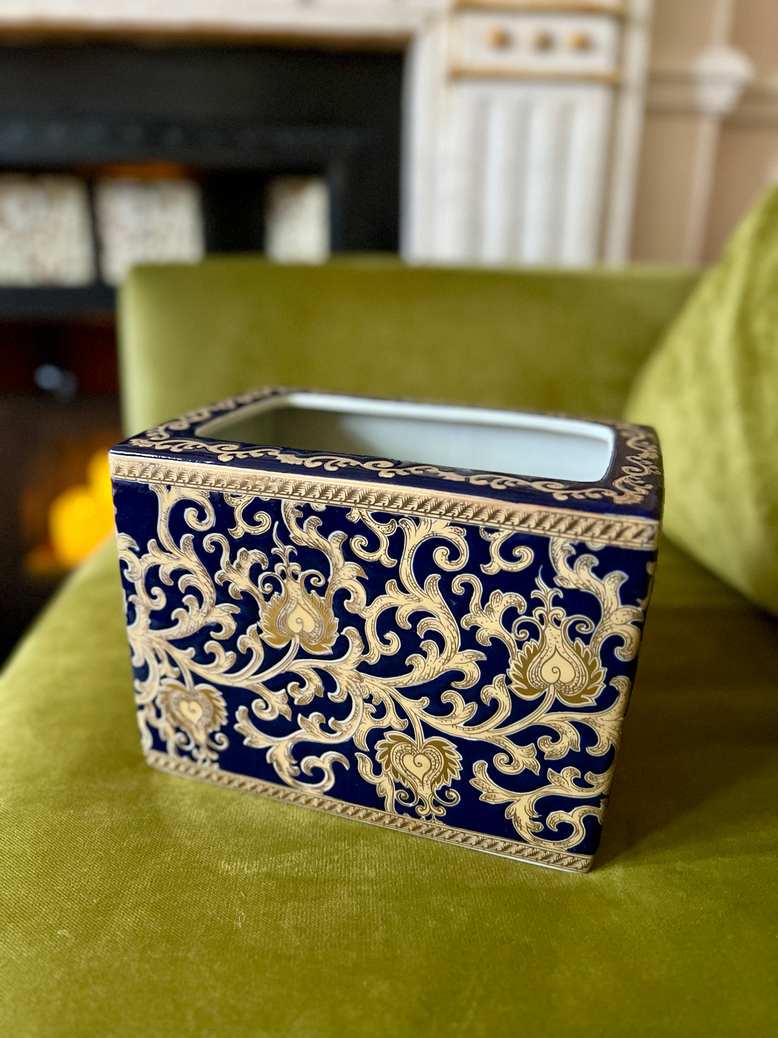 Jardinière madras en céramique