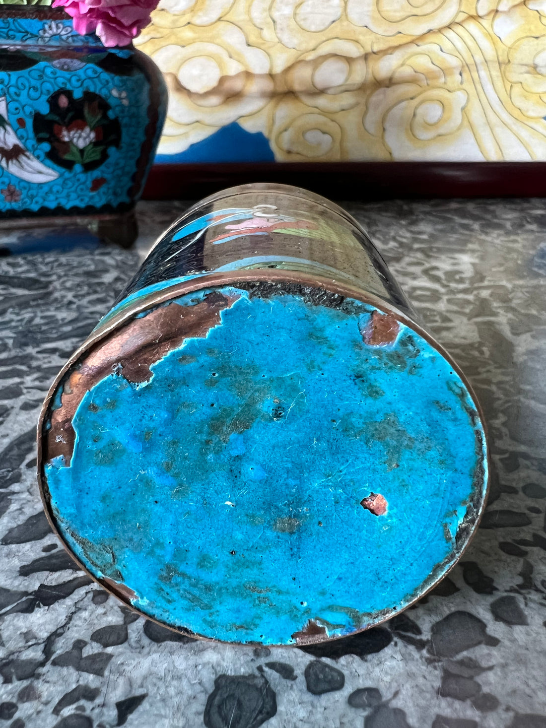 Boîte en cloisonné chinois XIXème