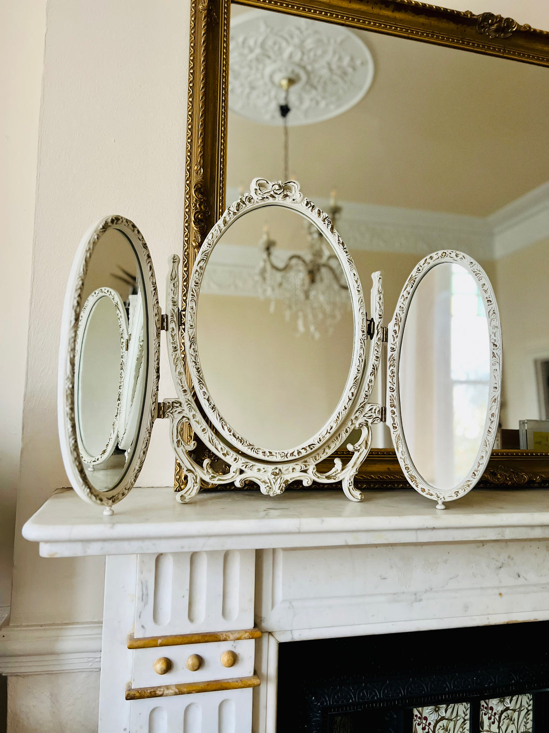 Miroir triptyque - Angleterre - 1950