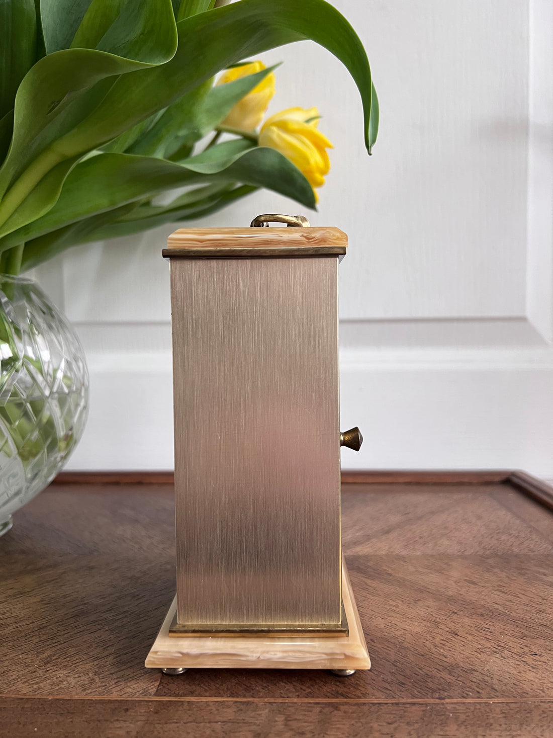 Horloge à poser Metamec 18 cm onyx - Angleterre - fin XXème