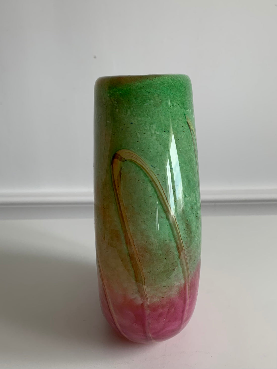 Vase en verre soufflé Frères Saba, Biot, 1992