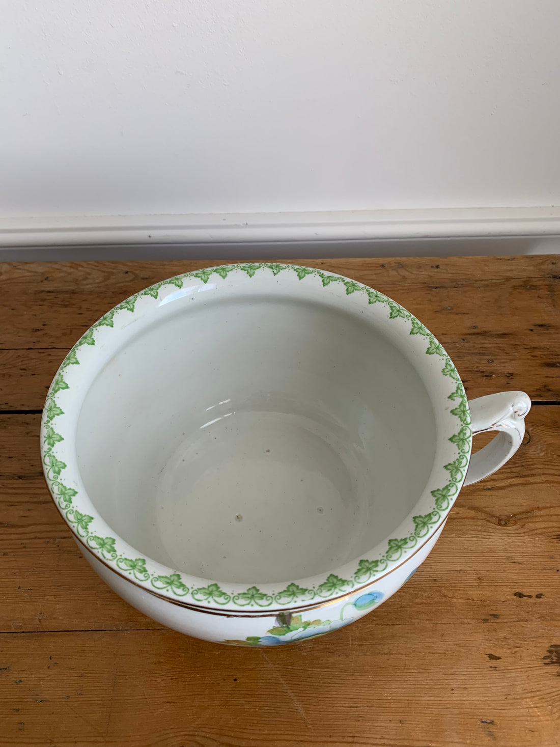 Cache-pot anglais XIXème fleuri