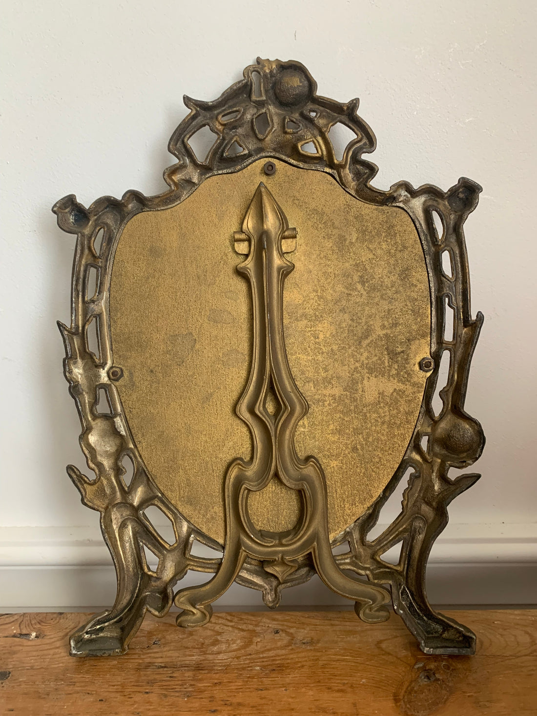 Miroir Art Nouveau en bronze