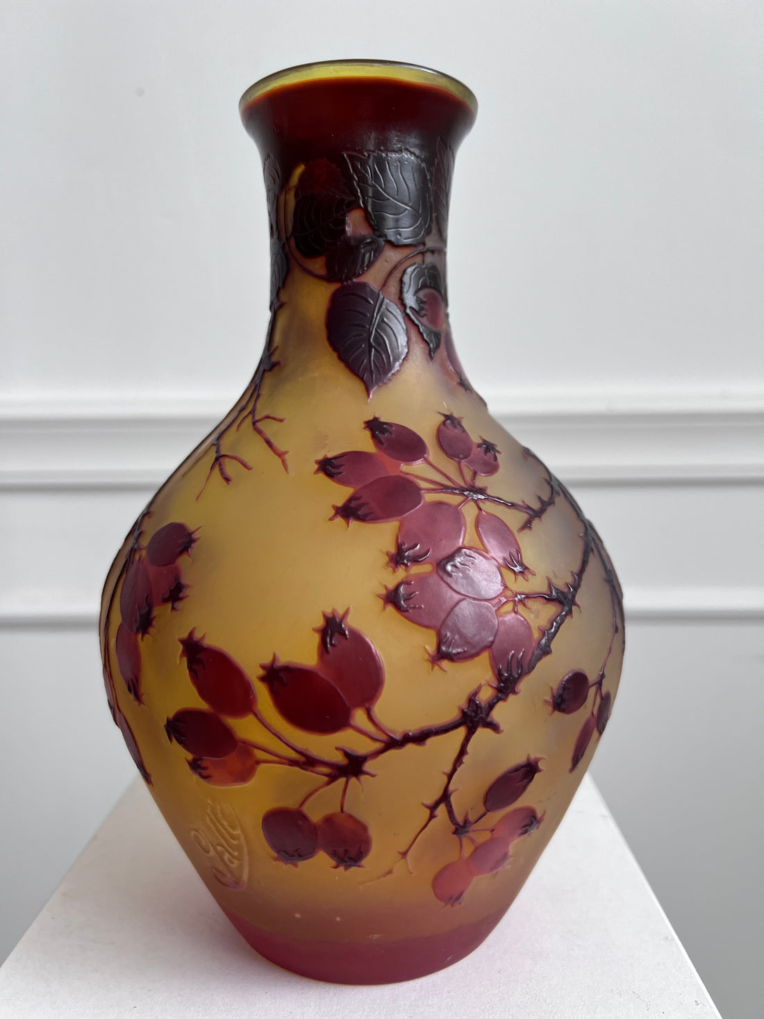 Vase Emile Gallé à l'églantier (Affaire Conclue)