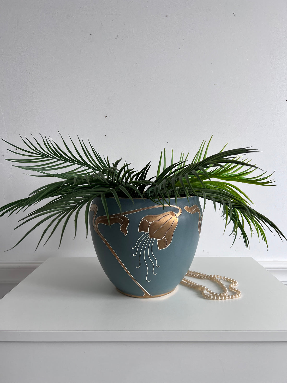 Cache-pot 1900 Sarreguemines - Art Nouveau