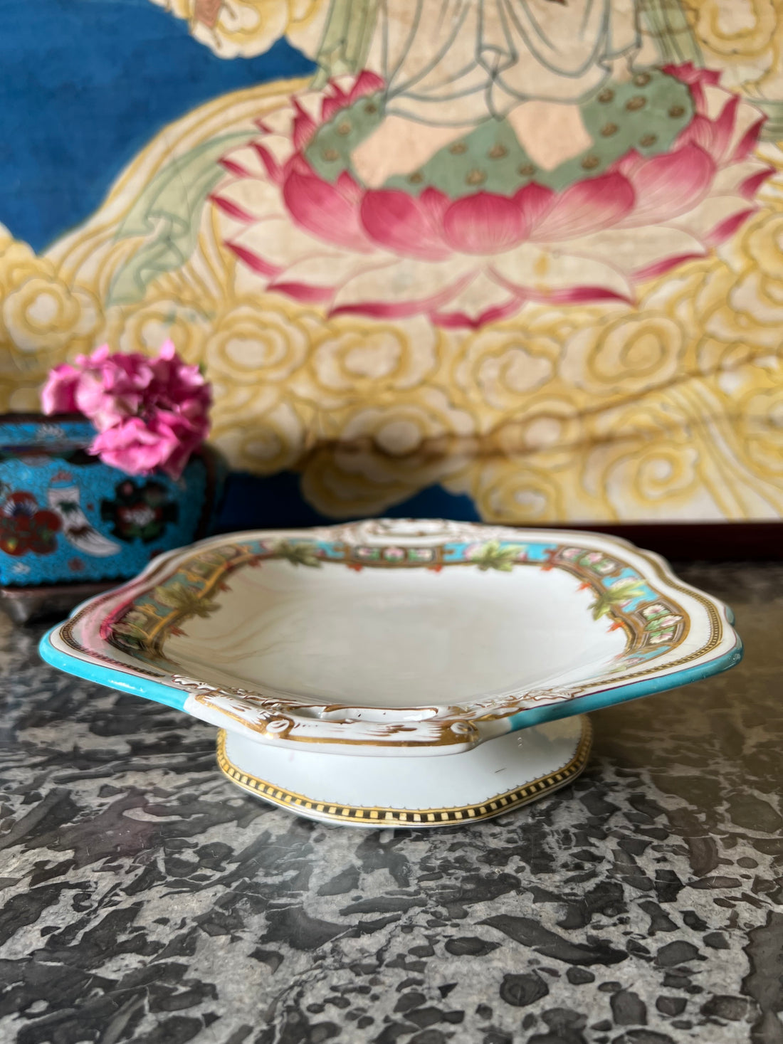 Plat Wedgwood Argyle fin XIXème
