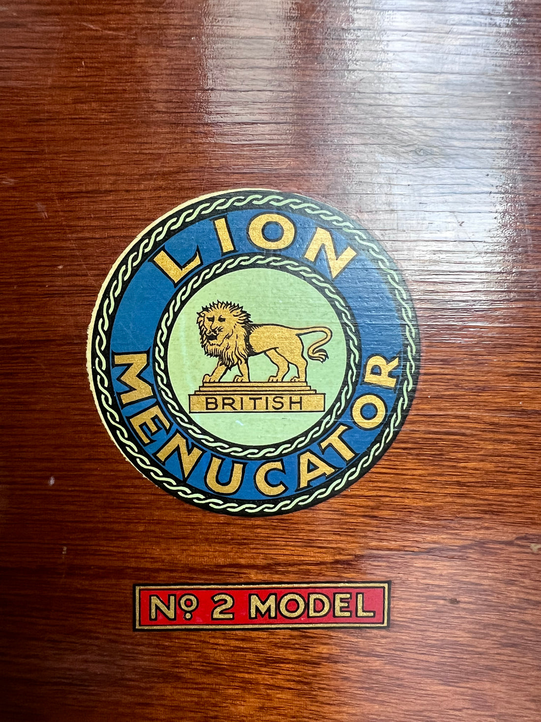 Polycopieur anglais 1930 coffret acajou- Lion Menucator No.2, complet