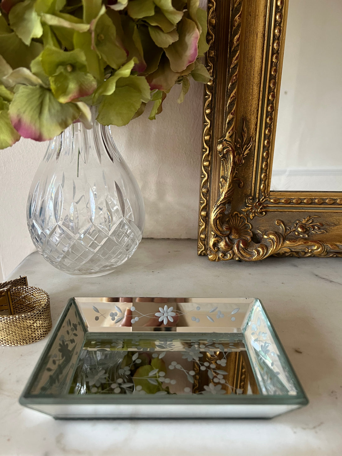 Vide-poches miroir Laura Ashley