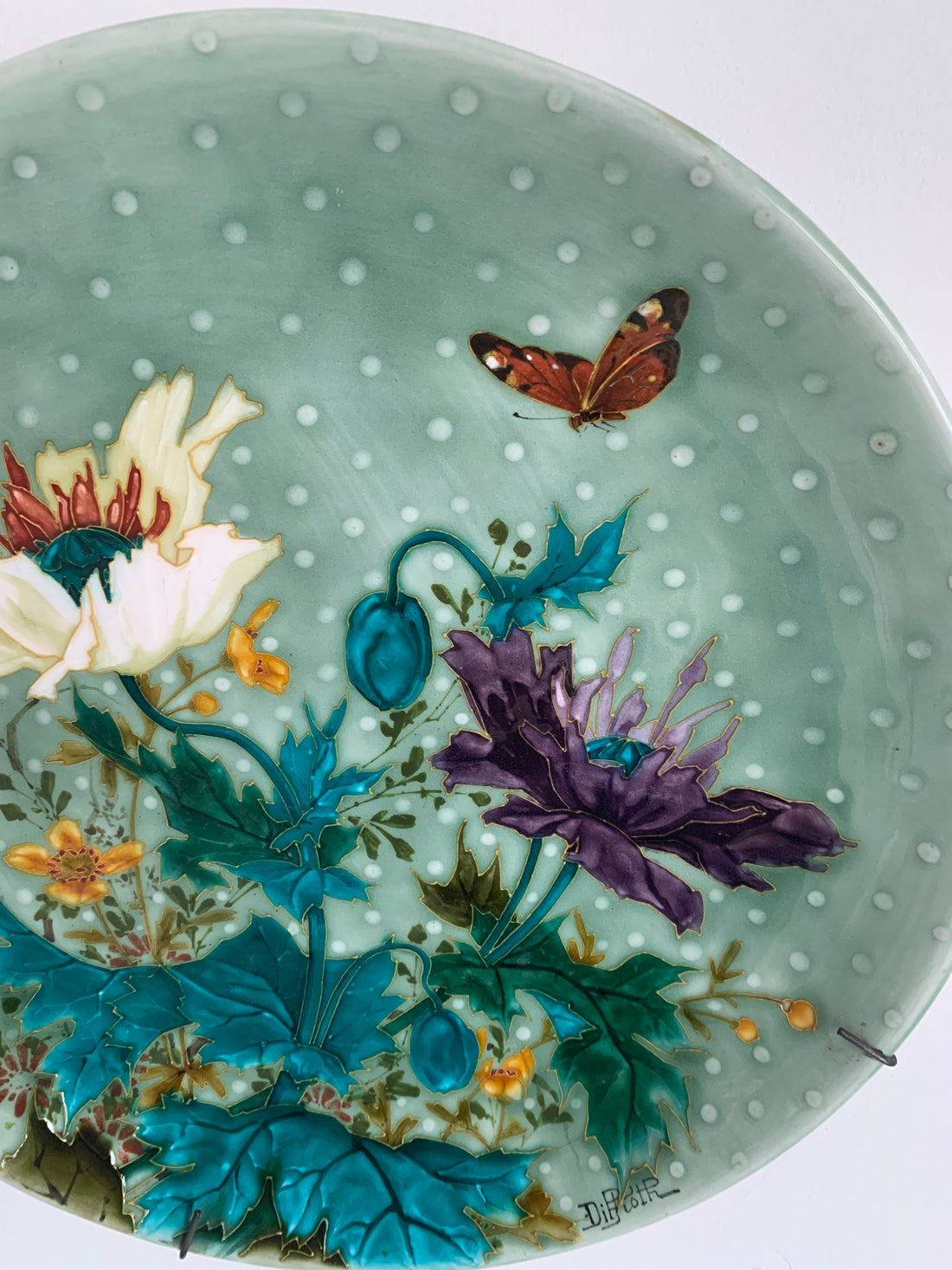 Paire d'assiettes Art Nouveau Felix Optat Milet Emile Diffloth XIXème