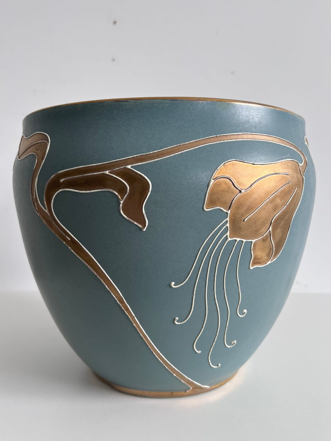 Cache-pot 1900 Sarreguemines - Art Nouveau