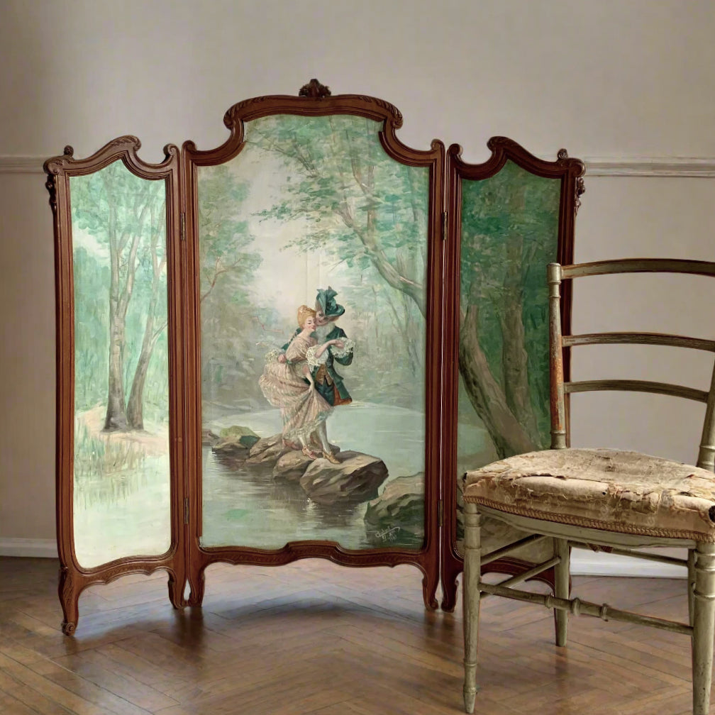 Ecran style Louis XV de 1903